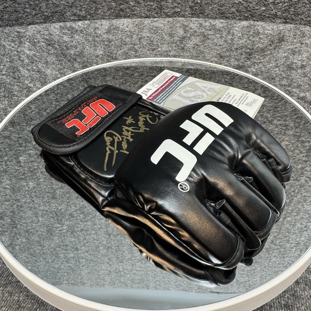 Randy Couture Signed UFC Glove "The Natural" Autograph JSA Witnessed COA